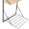 Honey Can Do Black & Maple Wall Mounted Drying Rack with Shelf